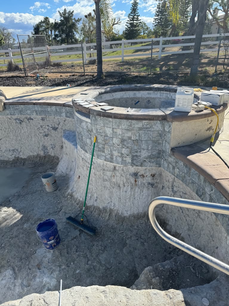 Riverside Pool Replaster before, photo 2